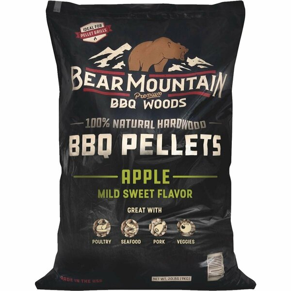 Bear Mountain Premium Bbq Woods Grill Pellets Apple 20Lb FK12